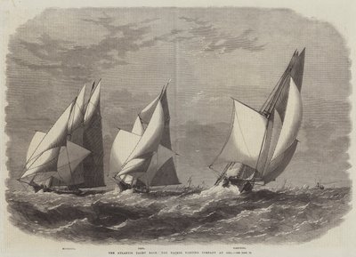 La carrera de yates del Atlántico, los yates separándose en el mar de Edwin Weedon